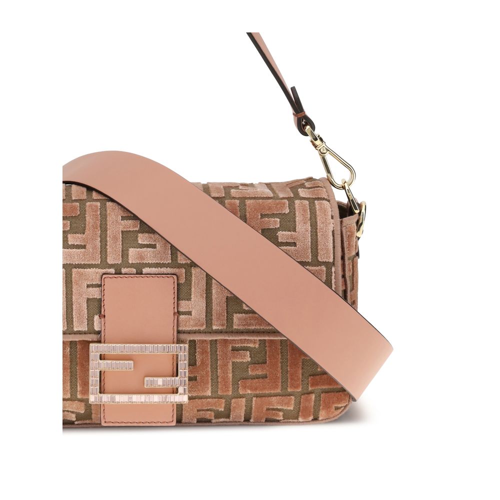 Baguette velvet Shoulder Bag