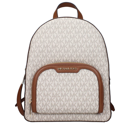 Beige Fabric Backpacks