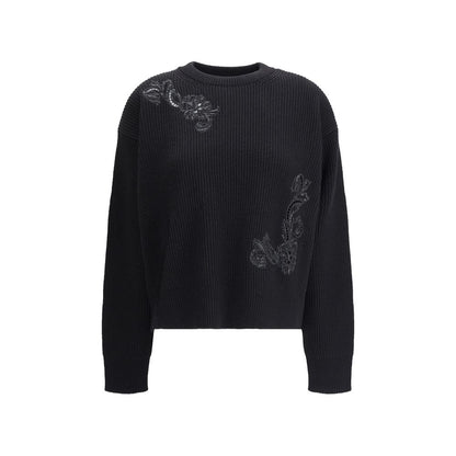 Barocco Leaf Embroidered Sweater