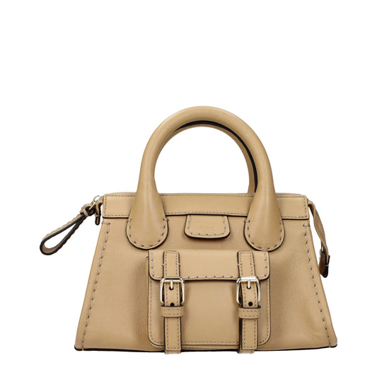 Beige Leather Handbags
