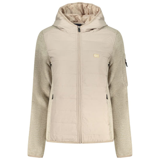 Beige Polyester Jackets & Coat